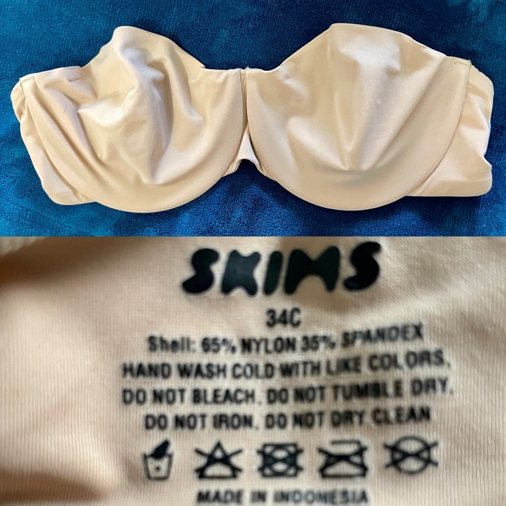 SKIMS Fits Everybody STRAPLESS BRA in CLAY NWOT Size 34C - Picture 2 of 9